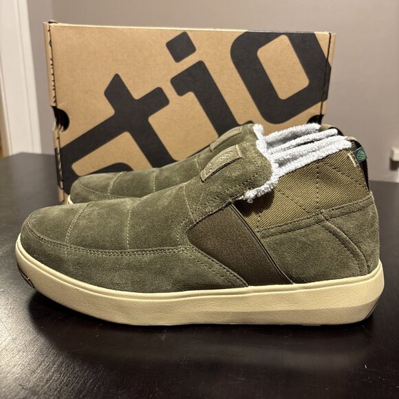 Stio Mens Size 9.5 Colter Low Slip On Dark Olive Suede Leather Comfort Shoes NEW - Picture 5 of 7